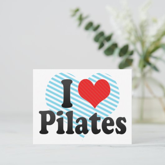 I Love Pilates Briefkaart (Staand voorkant)
