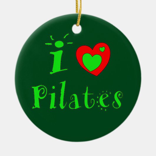 I Love Pilates - Ornement de Noël (Devant)