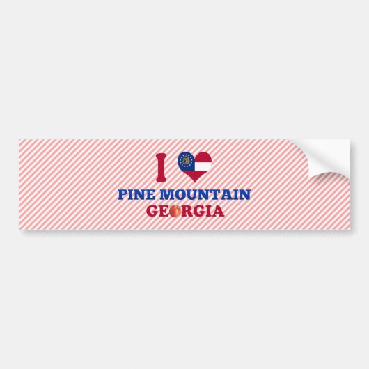 I Love Pine Mountain, Georgia Bumpersticker (Voorkant)