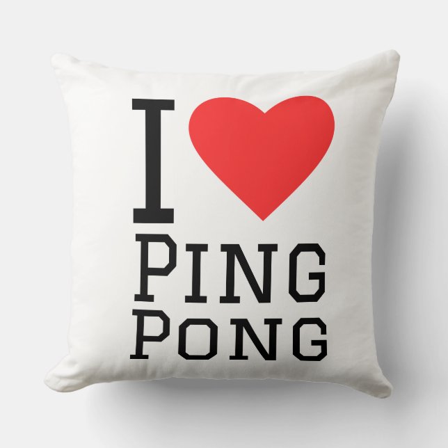 I love ping pong kussen (Voorkant)