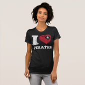 I Love Pirates - Cool  Retro Style T Shirt (Voorkant volledig)