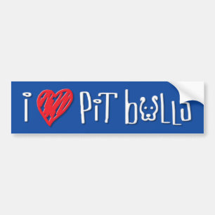 I Love Pit Bulls Bumpersticker