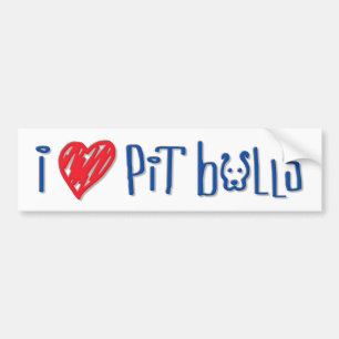 I Love Pit Bulls Bumpersticker