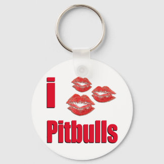 I Love Pitbull Dogs, Lipstick Kisses Crazy Sleutelhanger