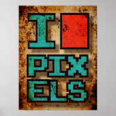 I Love Pixel Poster (Voorkant)