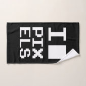 I Love Pixels, design geek, art des pixels (Serviette à main)