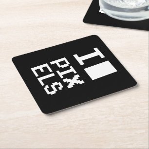 I Love Pixels, geek design, pixel art Kartonnen Onderzetters