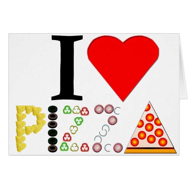 I Love Pizza (Voorkant Horizontaal)