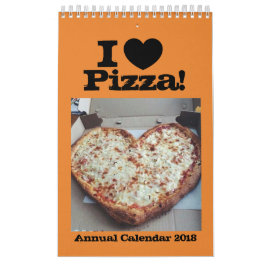 I Love Pizza Annual Calendar 2018 Kalender