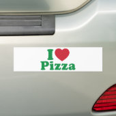 I Love Pizza Bumpersticker (Op auto)