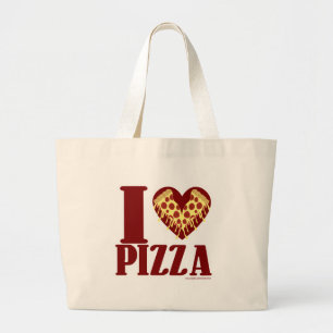 I Love Pizza Grote Tote Bag