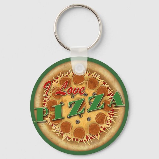 I Love Pizza Sleutelhanger (Voorkant)