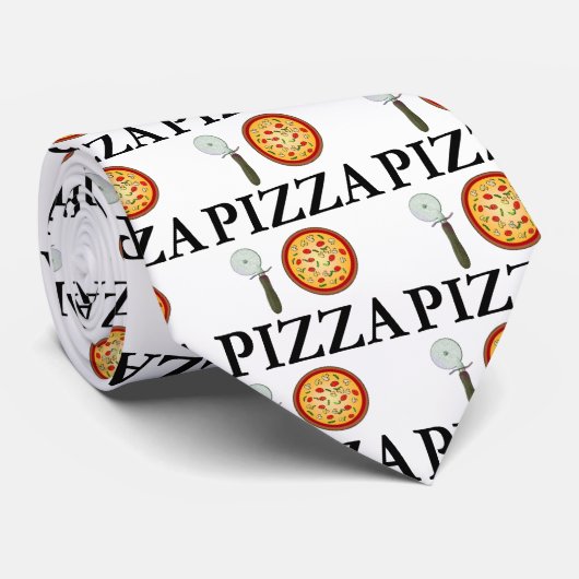 I Love Pizza Stropdas (Opgerold)