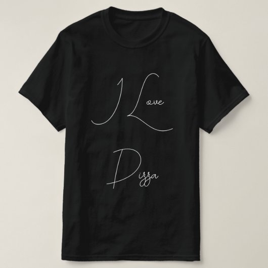 I Love Pizza T-Shirt (Design devant)