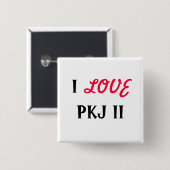 I, LOVE, PKJ II VIERKANTE BUTTON 5,1 CM (Voorkant /achterkant)