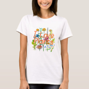 I Love Planten Gardening California Poppies Herbs T-shirt
