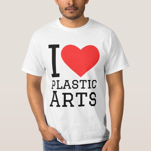 I love plastic arts t-shirt (Voorkant)