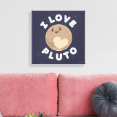 I Love Pluto Canvas Afdruk (Insitu (Woonkamer))