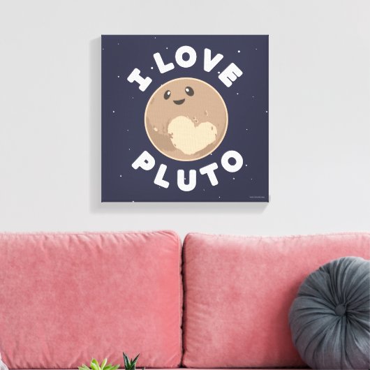 I Love Pluto Canvas Afdruk (Insitu (Woonkamer))