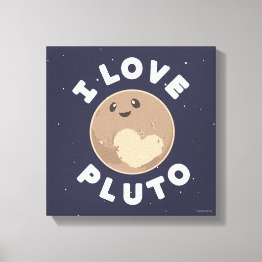 I Love Pluto Canvas Afdruk (Voorkant)