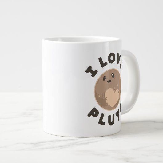 I Love Pluto Extra Grote Mok (Voorkant rechts)