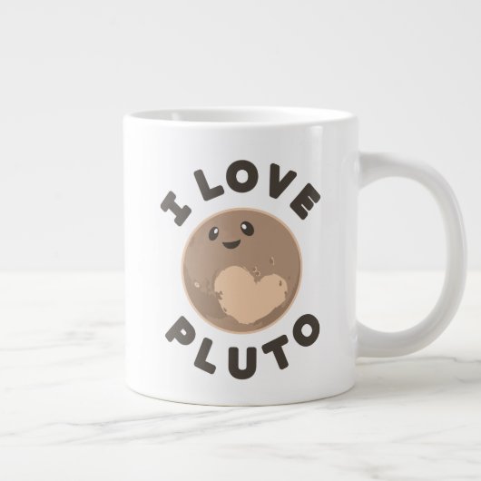 I Love Pluto Extra Grote Mok (Rechts)