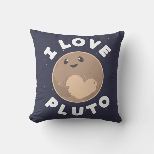 I Love Pluto Kussen (Voorkant)