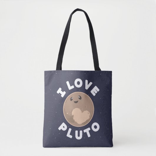 I Love Pluto Tote Bag (Voorkant)