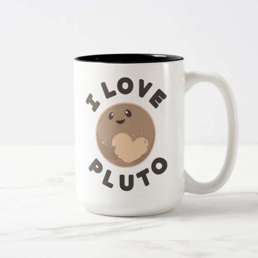 I Love Pluto Tweekleurige Koffiemok (Rechts)