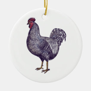 I Love Plymouth Rock Chickens - Rooster Keramisch Ornament