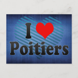 I Love Poitiers, France Briefkaart