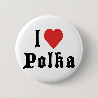 I Love Polka Ronde Button 5,7 Cm