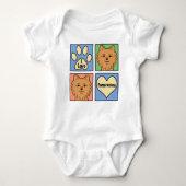 I Love Pomeranians Romper (Voorkant)