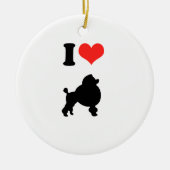I Love Poodles Keramisch Ornament (Voorkant)