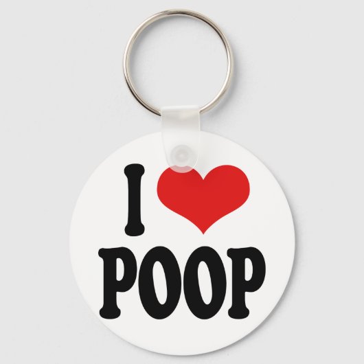 I Love Poop Sleutelhanger (Voorkant)