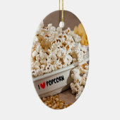 I Love Popcorn Keramisch Ornament (Rechts)