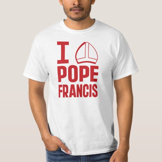 I Love Pope Francis (Pointy Pet) T-shirt (Voorkant)