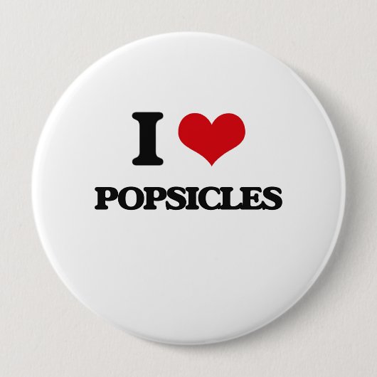 I Love Popsicles Ronde Button 4,0 Cm (Voorkant)