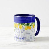 I Love Positano Mug Lemons Tile Amalfi Coast 2 (Devant droit)
