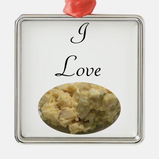 I Love Potato Salad Metalen Ornament (Voorkant)