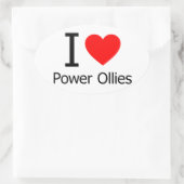 I Love Power Ollies Ovale Sticker (Tas)
