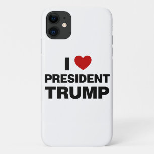 I Love President Trump Heart iPhone 11 Hoesje
