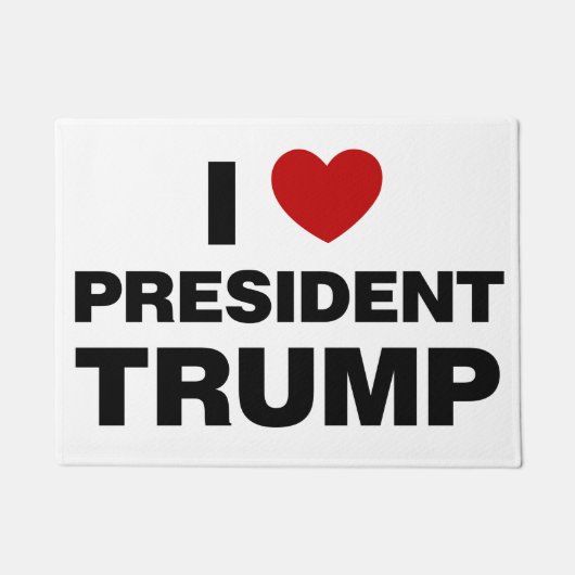 I Love President Trump Heart Deurmat (Voorkant)