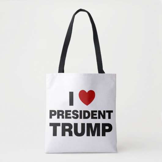 I Love President Trump Heart Draagtas (Voorkant)