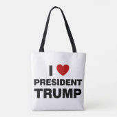 I Love President Trump Heart Draagtas (Achterkant)