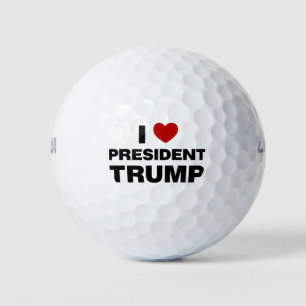 I Love President Trump Heart Golfballen