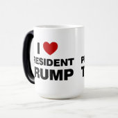 I Love President Trump Heart Magische Mok (Voorkant links)