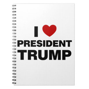 I Love President Trump Heart Notitieboek