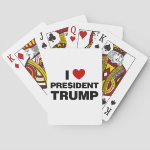 I Love President Trump Heart Pokerkaarten