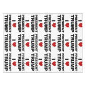 I Love President Trump Heart Tafelkleed (Voorkant (Horizontaal))